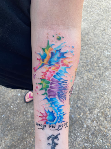 Explore matching tattoo ideas for husband and wife, creative tattoo ideas in Longview, available at Pale Horse Tattoo & Piercing