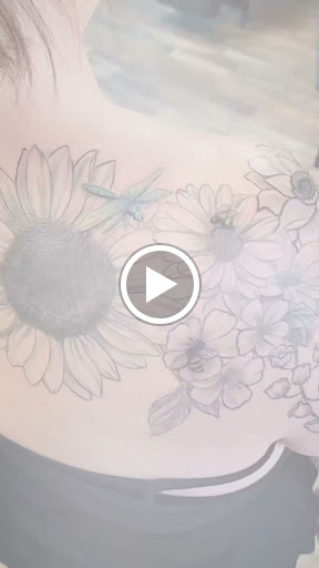 Explore mimikyu tattoo ideas, creative tattoo ideas in Traverse City, available at Pinups & Needles