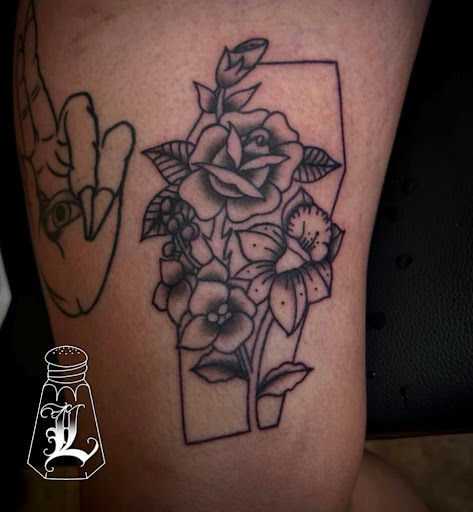 Explore amethyst tattoo ideas, creative tattoo ideas in Nashville, available at RedBird Tattoo