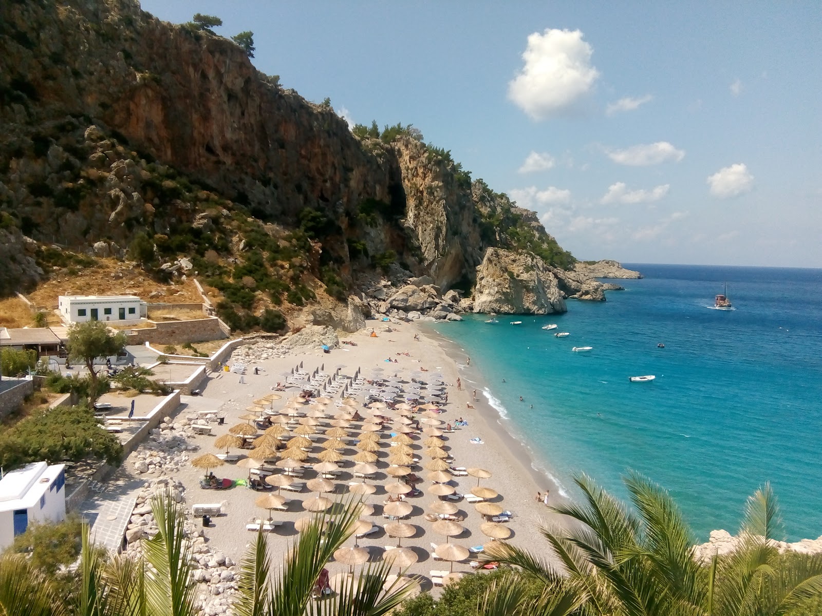 Photo of Kira Panagia beach with turquoise pure water surface