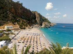 Kira Panagia beach'in fotoğrafı küçük koy ile birlikte