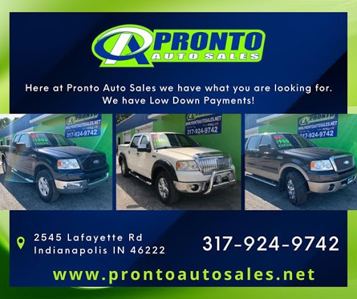 Used Car Dealer «Pronto Auto Sales», reviews and photos, 2545 Lafayette Rd, Indianapolis, IN 46222, USA