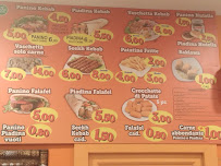 Menu du Kebab Ali Babà à Massa