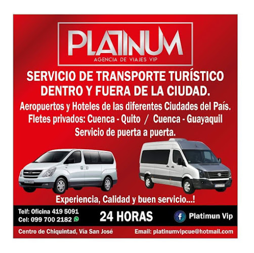 Opiniones de Servicio de Transporte Turístico Platinumvip en Chiquintad - Servicio de transporte