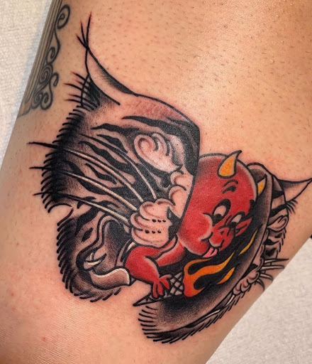 Explore ted lasso tattoo ideas, creative tattoo ideas in Atlanta, available at Big Cat Tattoo