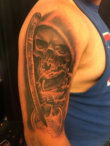 Explore family tree tattoo idea, creative tattoo ideas in Amarillo, available at Music Box Body Art Studio