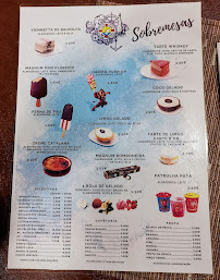 Menu du Clube Naval Praia da Assenta à São Pedro da Cadeira