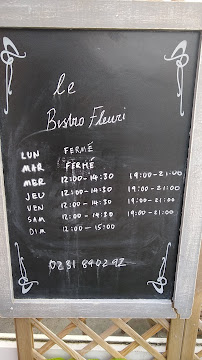 Le Bistro Fleuri à Villerville menu