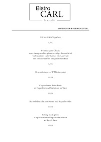 Bistro CARL à Fürstenberg carte