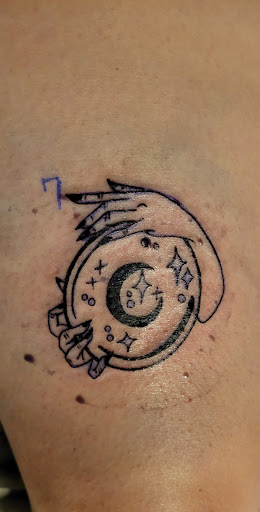 Find crown tattoo ideas for females for your next unique tattoo in Magnolia at Lucky Sparrow Tattoo Shop and Piercing