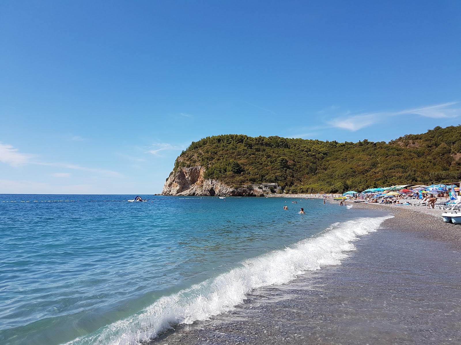 Photo of Buljarica beach surrounded by mountains