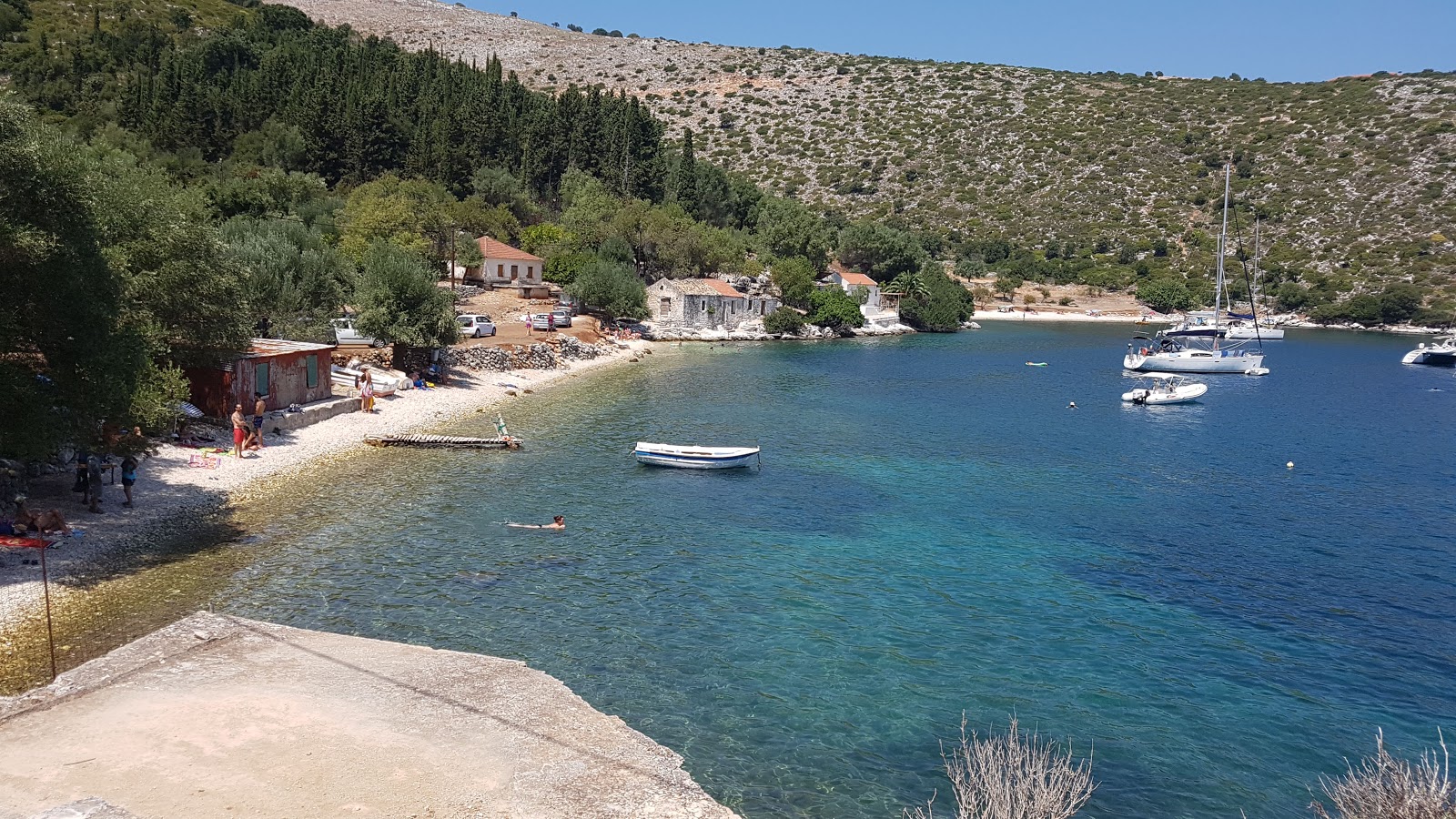 Photo of Agia Sofia beach with green pure water surface