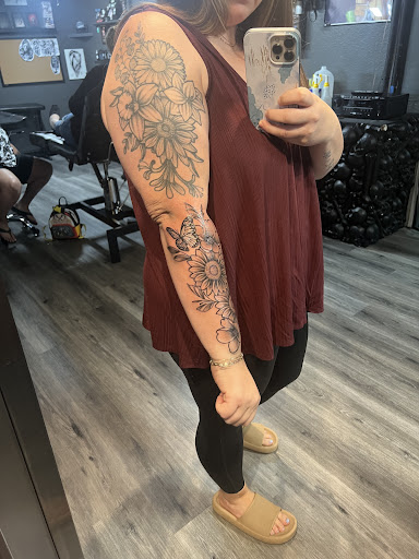 Explore male upper arm tattoo ideas, creative tattoo ideas in Clarksville, available at Death Do Us Part Tattoo