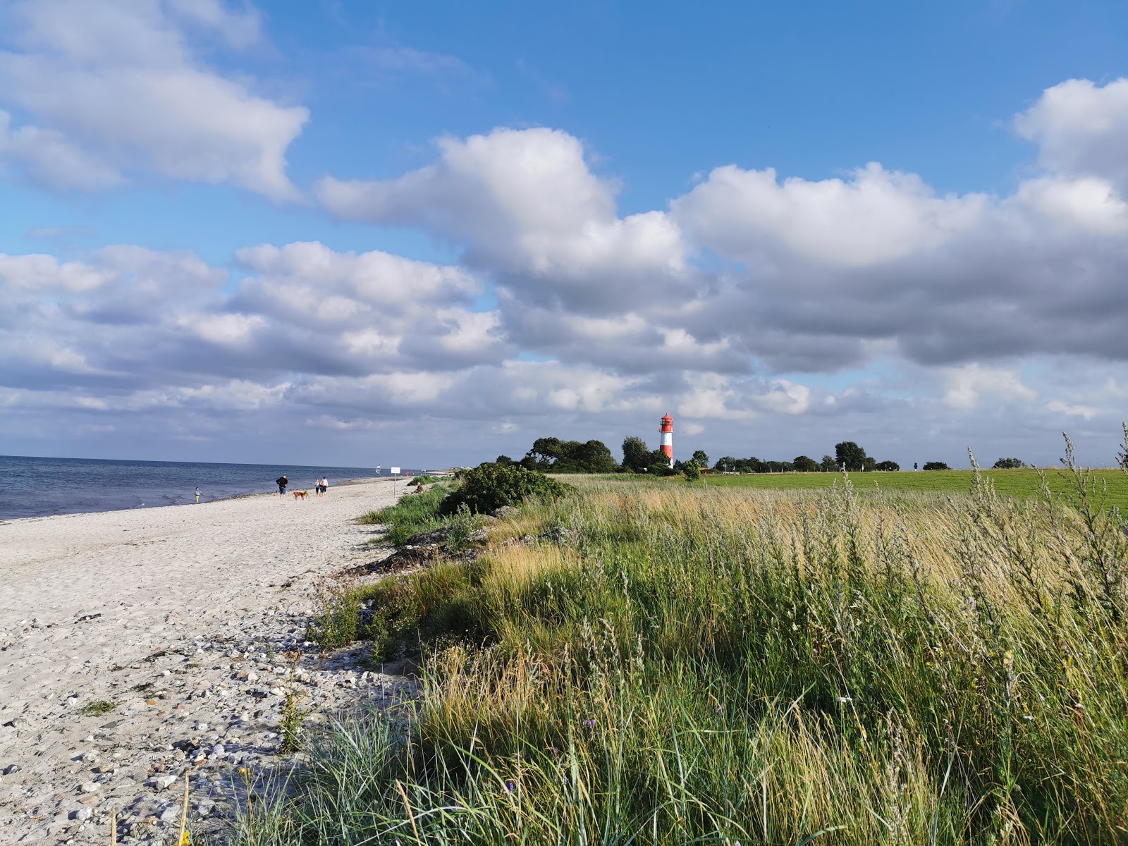 Photo de Strand Am Leuchtturm avec l'eau turquoise de surface