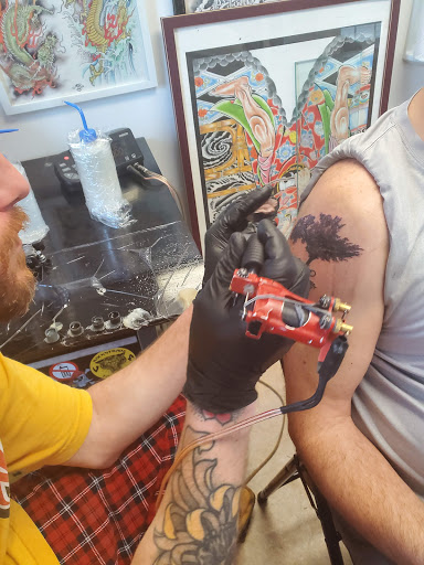 Explore male sleeve tattoo ideas, creative tattoo ideas in Virginia Beach, available at Studio Evolve