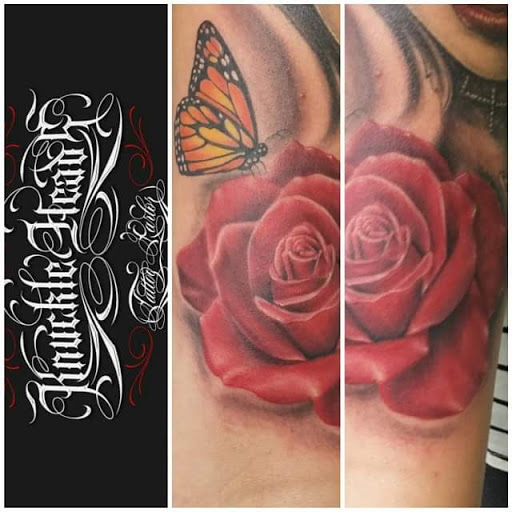 Explore fishing pole tattoo ideas, creative tattoo ideas in Colton, available at knuckleheads tattoo