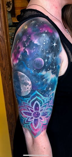 Explore cover up tattoo ideas on forearm, creative tattoo ideas in Stillwater, available at Anchors End Tattoo of Stillwater Minnesota