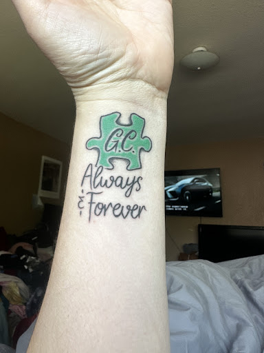 Explore nezuko tattoo ideas, creative tattoo ideas in Mckinney, available at Lyons Den Tattoo