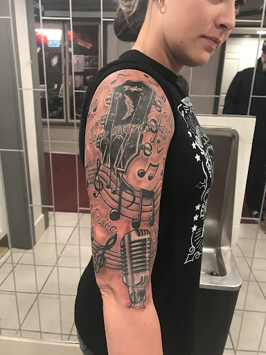 Explore foot print tattoo ideas, creative tattoo ideas in Pottsville, available at Good Vibrations Ink Tattoo and Body Piercing