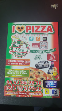 Menu du I LOVE PIZZA à Aubagne