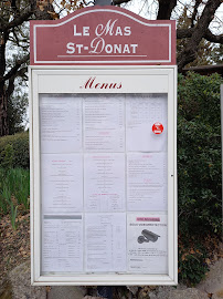 Restaurant Mas Saint Donat à Sainte-Maxime (la carte)