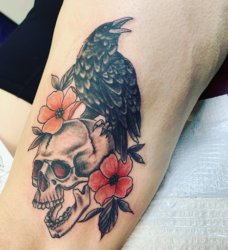 Explore female arm sleeve tattoo ideas, creative tattoo ideas in Fall River, available at Indelible Ink Tattoo Studio 2.0