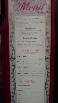 Restaurant russe La Cantine des Tsars à Paris - menu / carte