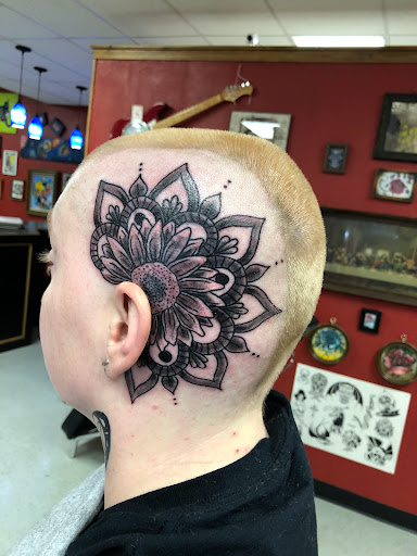 Explore back of leg tattoo ideas, creative tattoo ideas in Guymon, available at Texas Inkslingers Tattoo Guymon