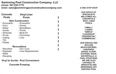 Swimming Pool Construction Company, LLC