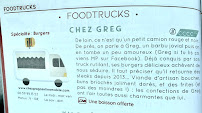 Menu / carte de Chez Greg Cantine mobile à Tourcoing