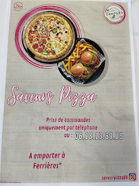 Menu / carte de Saveurs pizza à Ferrières-sur-Ariège
