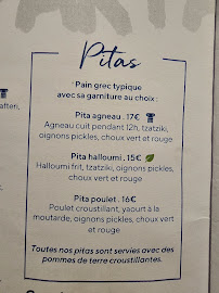 Carte du Yaya Saint-Ouen - Restaurant Grec & Bar à cocktails à Saint-Ouen-sur-Seine