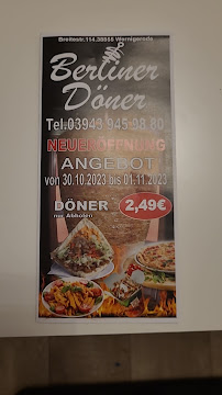 Berliner Döner à Wernigerode carte
