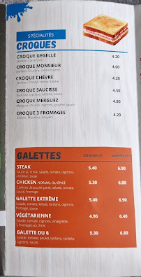 Menu du Friterie du Stade à Bruay-la-Buissière