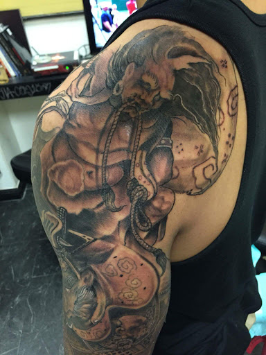 Explore leg tattoo ideas for females, creative tattoo ideas in Savannah, available at Tatlyfe Studios