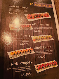 Sushi Rainbow à Paris carte