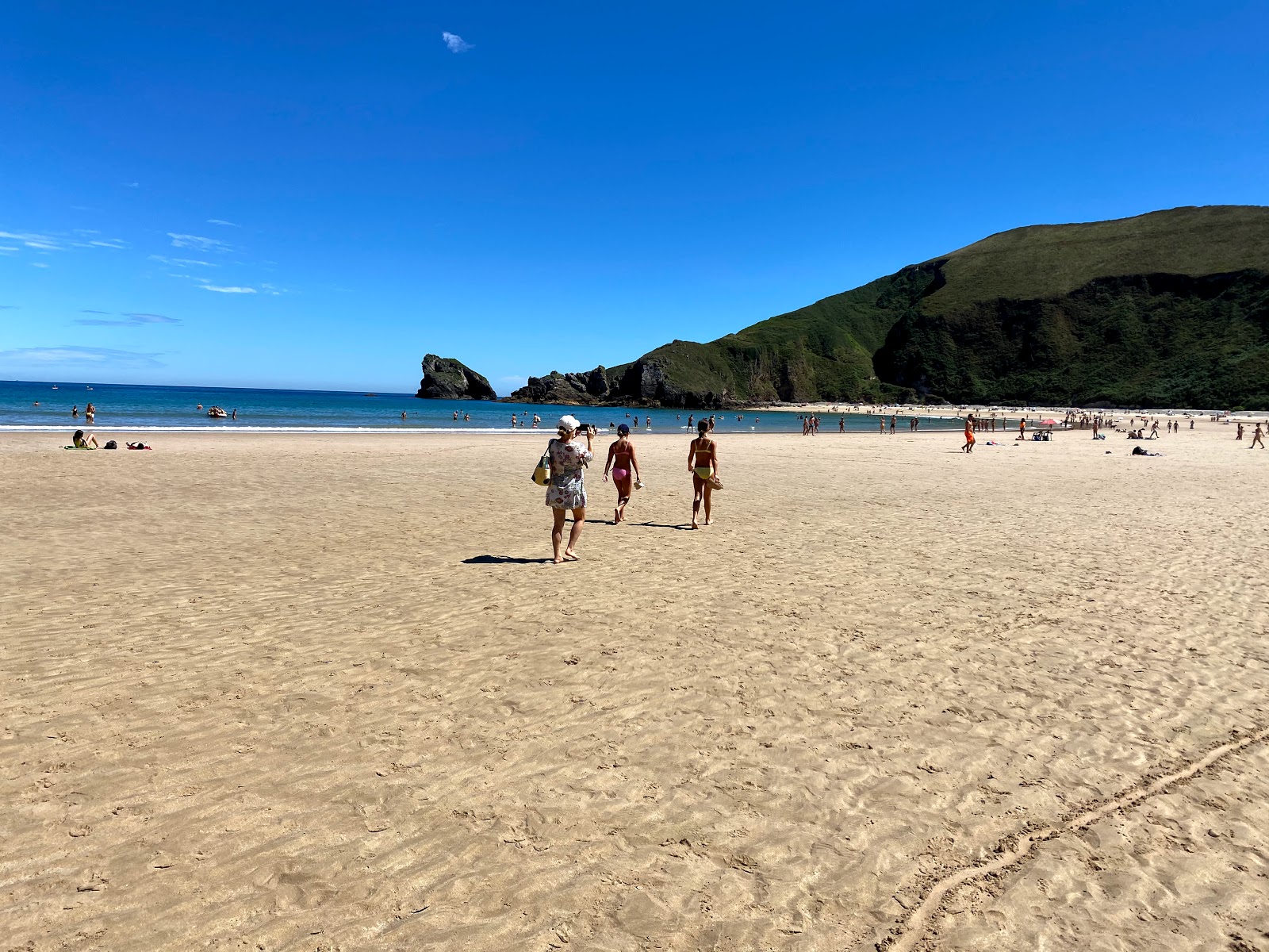 Foto de Praia de Torimbia com enseadas médias