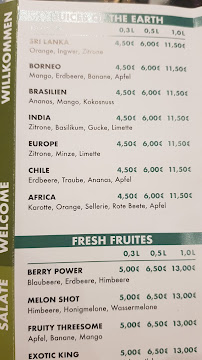 Earth Bowls à Heidelberg menu