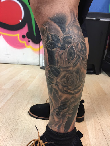 Explore hunting sleeve tattoo ideas, creative tattoo ideas in Sacramento, available at 13 MAG TATTOO