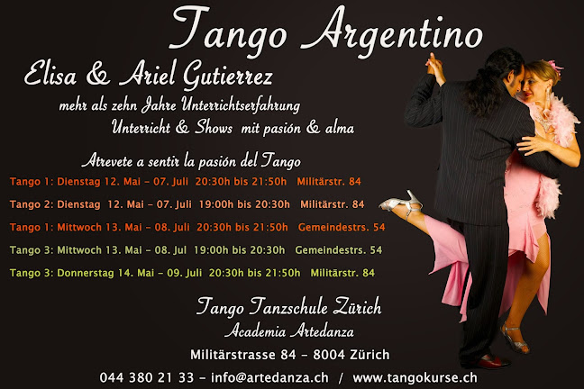 Kommentare und Rezensionen über Tangokurse Zürich, Tango Tanzschule Artedanza