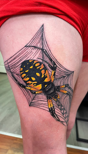 Explore oilfield tattoo ideas, creative tattoo ideas in Girard, available at Empress Tattoos FKA Treehouse Tattoo