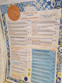 Cannoleria Gourmet Ticinese à Milan menu