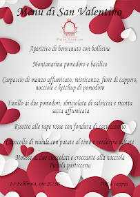 Carte du Pater Familias Ristorante à Paternopoli