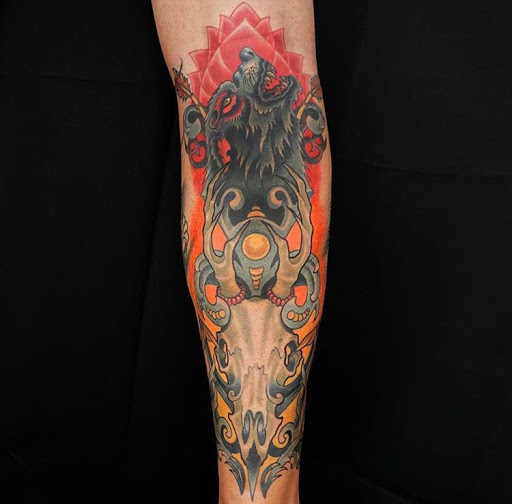 Explore inside elbow tattoo ideas, creative tattoo ideas in San Diego, available at Bearcat Tattoo Gallery
