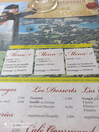 Menu / carte de Chez François à Laffrey