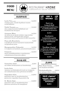 Menu / carte de Restaurant Krone à Waldkirch