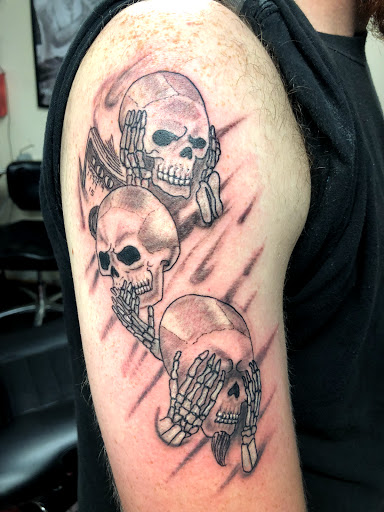 Explore trucking tattoo ideas, creative tattoo ideas in Charlottesville, available at Mystic Tattoo and Body Piercing