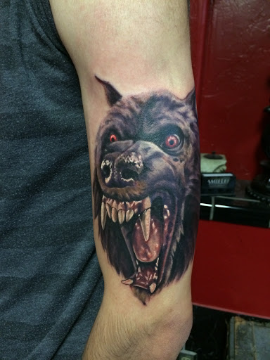 Explore courage the cowardly dog tattoo ideas, creative tattoo ideas in Tucson, available at Sacred Art Tattoo Studio