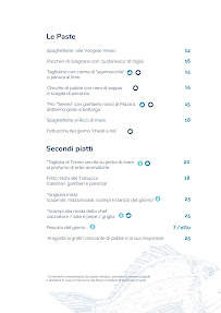 Menu / carte de Il Trabucco à Santa Marinella