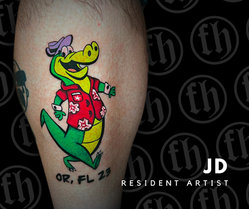 Find best travel tattoo ideas for your next unique tattoo in Kissimmee at Fallen Heroes Tattoo & Piercing (Florida)